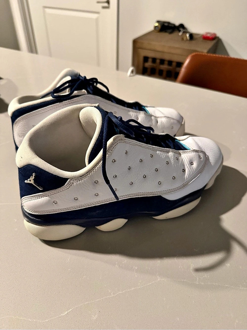 Nike Air Jordan 13 Retro Low 'Hornets' Sneakers White & Blue US 10
